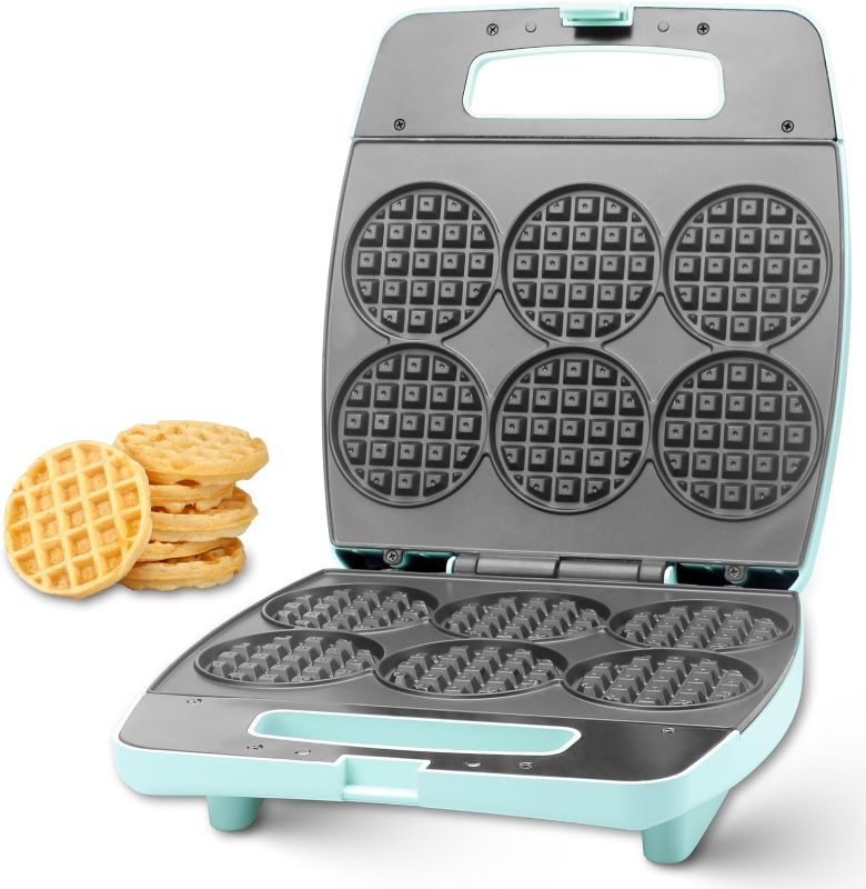 Photo 1 of Baker's Friend Multi Mini Waffle Maker Machine, Bake 6 x 3 Inch Small Waffles, Perfect for Families and Individuals Use, Excellent Choice for Breakfast Brunch Parties & Events
