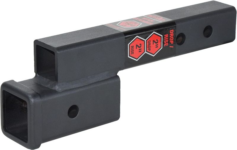 Photo 1 of TOPTOW Trailer Receiver Hitch Extender Adapter 2" Drop/Riser, 7" and 9" Extension Length, 2" Shank, 7500lbs Towing Capacity, Matte Black
