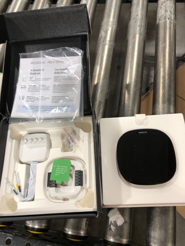 Photo 2 of ecobee3 Lite Smart Thermostat - Programmable Wifi Thermostat - Works with Siri, Alexa, Google Assistant - Energy Star Certified - DIY Install, Black Black ecobee3 Lite SmartThermostat Thermostat + Smart Thermostat Voice Control