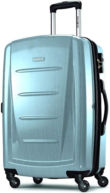 Photo 1 of Samsonite Winfield 2 Hardside Luggage with Spinner Wheels, Ice Blue, Checked-Large 28-Inch

