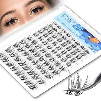 Photo 1 of Lash Clusters Cluster Lashes C Curl Cluster Eyelash Extensions Wide Band Individual Lashes Mixed Size Home False Eyelashes Wispy Soft Natural Look Volume Eyelash Clusters…
