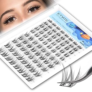 Photo 1 of Lash Clusters Cluster Lashes C Curl Cluster Eyelash Extensions Wide Band Individual Lashes Mixed Size Home False Eyelashes Wispy Soft Natural Look Volume Eyelash Clusters…