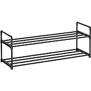 Photo 1 of SONGMICS Shoe Rack, 2 Tier Shoe Organizer, Metal Shoe Storage Shelf for 10 Pairs of Shoes, Easy to Assemble, Entryway, Black ULSA12BK
