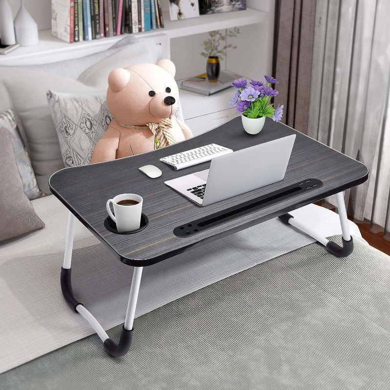 Photo 1 of Slendor Laptop Desk Foldable Bed Table Folding Breakfast Tray Portable Lap Standing Desk Notebook Stand Reading Holder for Bed/Couch/Sofa/Floor

