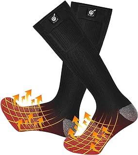 Photo 1 of Heated Socks for Men Women, 6000mAh Rechargeable Heated Socks with 3 Heat Settings, Electric Heated Socks Foot Warmer Thermal Socks for Camping, Skiing, Hiking, Hunting, Winter Sports Outdoor & Indoor