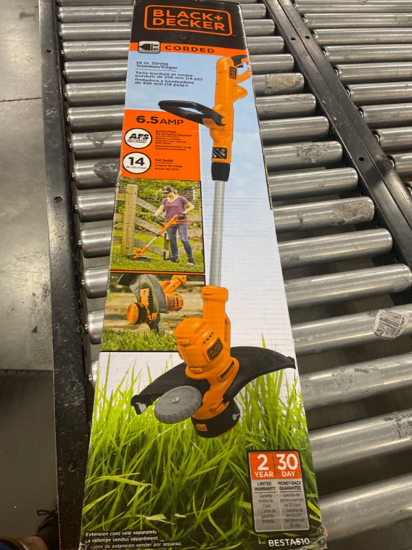 BLACK+DECKER String Trimmer with Auto Feed, Electric, 6.5Amp, 14Inch