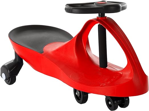 Photo 1 of Wiggle Car Ride On Toy – No Batteries, Gears or Pedals – Twist, Swivel, Go – Outdoor Ride Ons for Kids 3 Years and Up by Lil’ Rider, Red and Black.