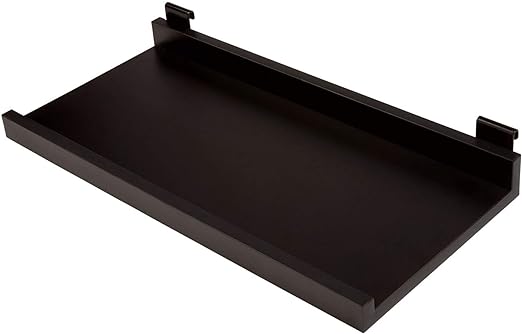 Photo 1 of SSWBasics Black Melamine Shelf Kit - 11½”D X 24”L - Sturdy Display Shelf for Wire Grid Systems - Easy Installation, Sleek Design