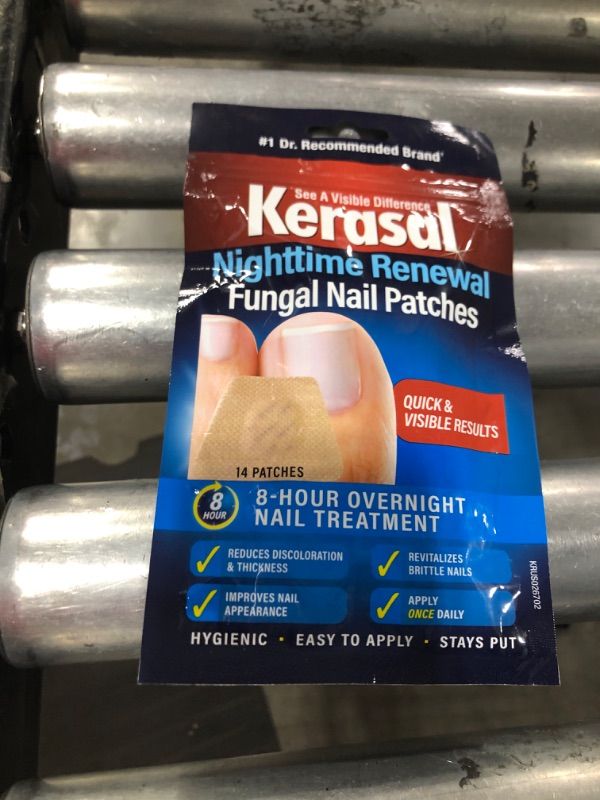 Photo 2 of Kerasal Nighttime Renewal Fungal Nail Patches - 14 Patch - Overnight Nail Repair for Nail Fungus Damage, 8-Hour Nail Treatment Restores Healthy Appearance Nail Renewal Nighttime Nail Patches