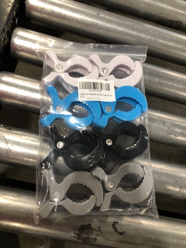 Photo 1 of 8 Pack Color Mixing Stroller Clips Pegs to Hook Muslin and Toys Seat Cover Blanket Clips Plastic Universal Clip