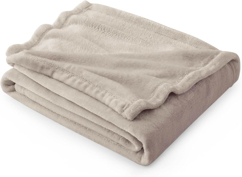 Photo 1 of Bedsure Fleece Throw Blanket for Couch Oxford Tan - Lightweight Plush Fuzzy Cozy Soft Blankets and Throws for Sofa, 50x60 inches
