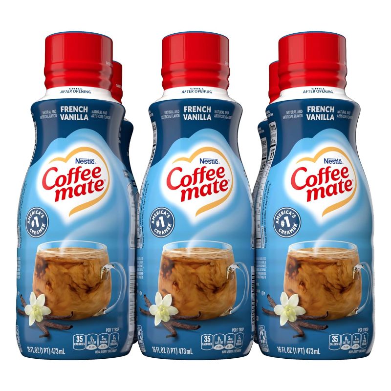 Photo 1 of Nestle Coffee mate French Vanilla Coffee Creamer Coffee Creamer Liquid For Warm Rich Flavored Coffee Lactose Free Gluten Free Non Dairy Creamer For Up To 32 Cups (16 Oz) EXP-AUG/11/2024