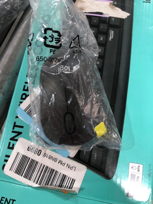 Photo 1 of Logitech MK295 Wireless Mouse & Keyboard Combo with SilentTouch Technology, Full Numpad, Advanced Optical Tracking, Lag-Free Wireless, 90% Less Noise - Graphite Black