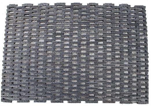 Photo 1 of Durable Corporation-400S2436 Dura-Rug Recycled Fabric Tire-Link Outdoor Entrance Mat, 24" x 36",Black