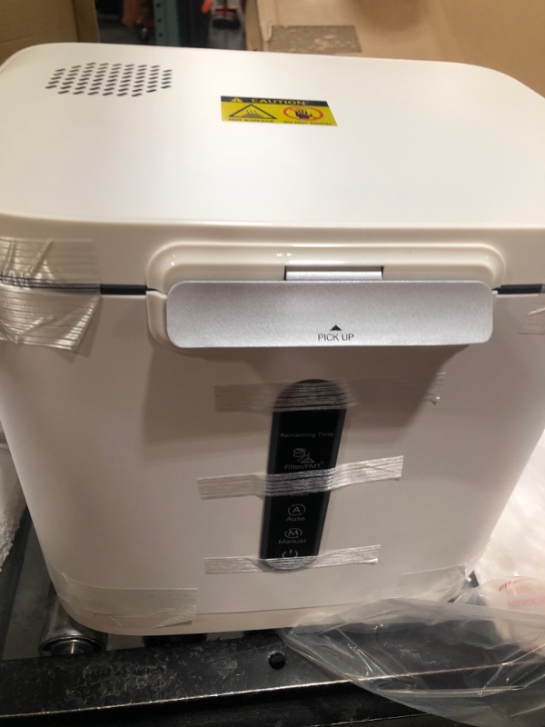 Photo 1 of 4L Electric Composter for Kitchen, Smart Compost Bin Outdoor/Indoor, Odor-Free/Auto-Cleaning/ 3 Modes/Intelligent LED Display, Turn Food Waste to Fertilizer for Garden, Food Waste Compost Machine White
