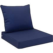 Photo 1 of Favoyard Outdoor Seat Cushion Set 24 x 24 Inch Waterproof & Fade Resistant Patio Furniture Cushions with Removable Cover, Handle and Adjustable Straps for Chair Sofa Couch
