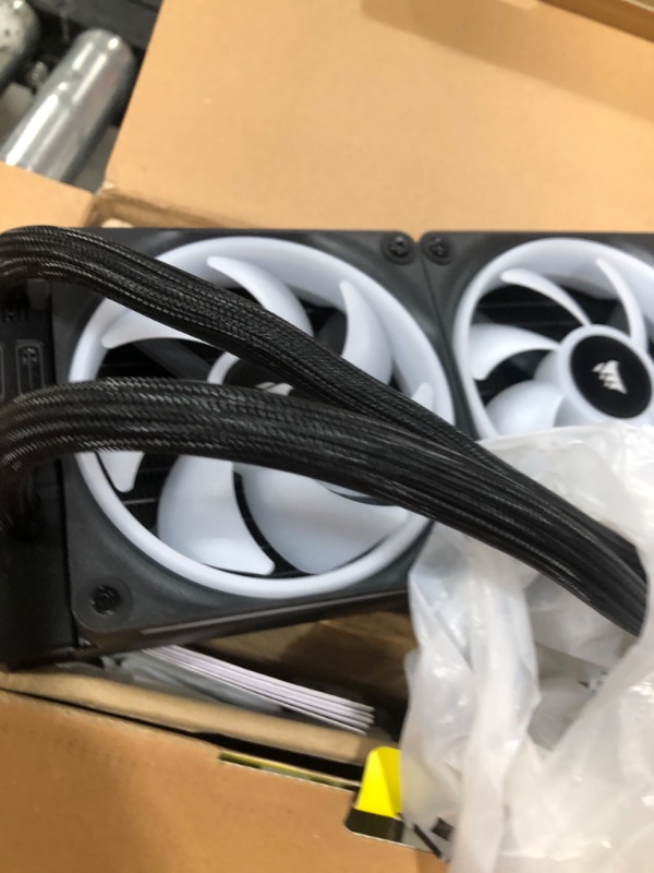 Photo 3 of CORSAIR iCUE Link H150i LCD Liquid CPU Cooler - 360mm AIO - QX120 RGB Fans - 2.1” IPS LCD Screen - Fits Intel LGA 1700, AMD AM5 - iCUE Link System Hub Included - Black Black 360mm AIO