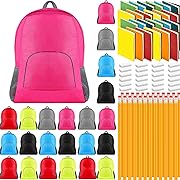 Photo 1 of Amylove 24 Sets School Supply Kit School Bundles Back to School Supplies Includes Bag Notebooks Pencils Eraser for Kids Students School Classroom Home Charity
