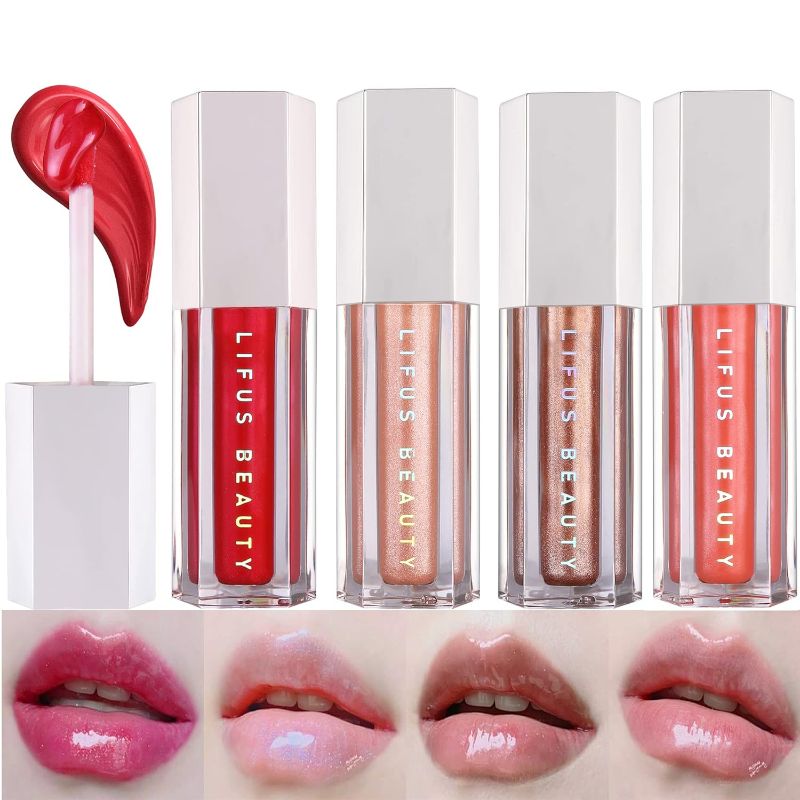 Photo 1 of Lip Gloss,Hydrating Lip Oil Tinted Set | Long Lasting | Non-Sticky | High Shine for Plumper Looking Lips,Moisturizing Lip Oil Gloss for Lip Care and Dry Lips - 5 EXP-04/10/2026
