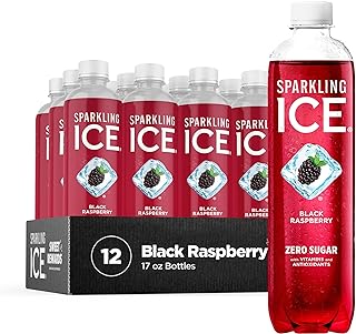 Photo 1 of Sparkling ICE, Black Raspberry Sparkling Water, Zero Sugar Flavored Water, with Vitamins and Antioxidants, Low Calorie Beverage, 17 fl oz Bottles (Pack of 12) EXP-07/18/2024