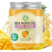 Photo 1 of Sea Moss Gel, Organic Wildcrafted Irish Seamoss Gel Raw Sea Moss, Immune and Digestive Support Vitamin Mineral Antioxidant Supplements, Pineapple Mango 8oz
