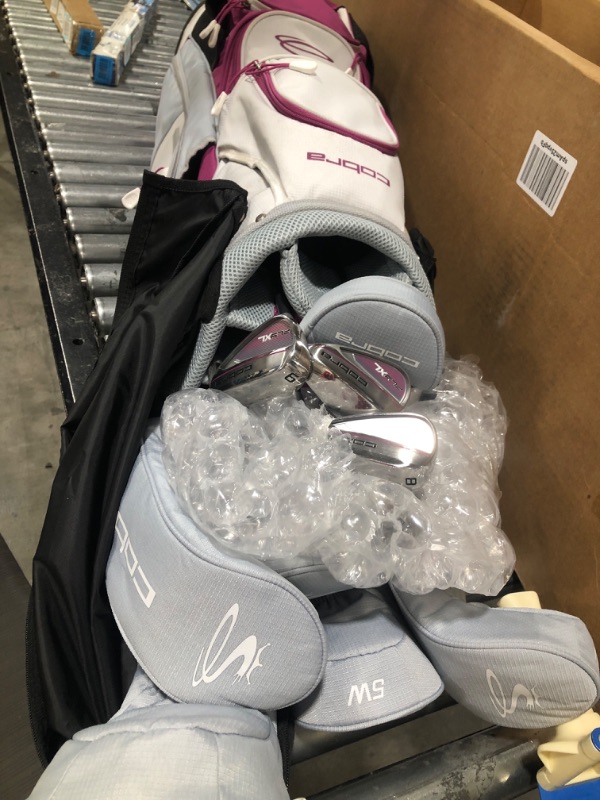Photo 2 of Cobra Golf 2021 Women's Fly XL Complete Set Silver-Plum Standard Cart Bag Complete Set Cart Bag