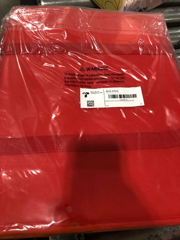 Photo 1 of BALEINE 2Pk Insulated Reusable Grocery Bags, Collapsible Cooler Bag for Groceries, Heavy Duty Large Insulated Bag (Large, Bright Red) Large Bright Red