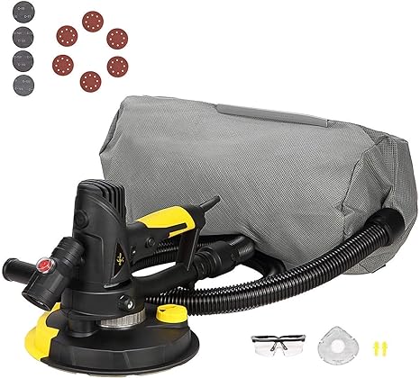 Photo 1 of Electric Drywall Sander with Vacuum, Variable Speed and 26FT Power Cord, Drywall Sanding Machine with Extra Mesh Sanding Discs and Safety Kit, CUBEWAY