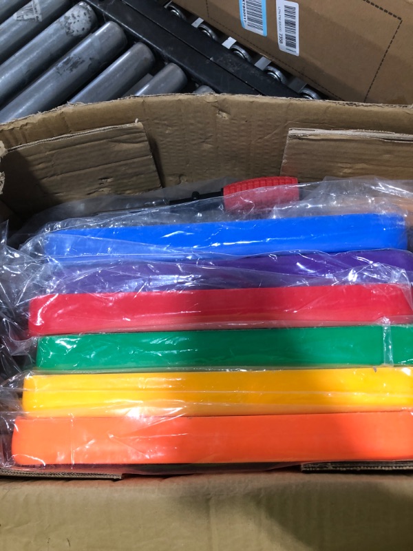 Photo 1 of Wettarn 6 Pcs Sports Scooter Board with Handles Bulk 12 Inches Floor Scooters Fun Flat Sitting Scooter with Casters for Kids Indoor Outdoor Gym Activities Equipment Elementary School