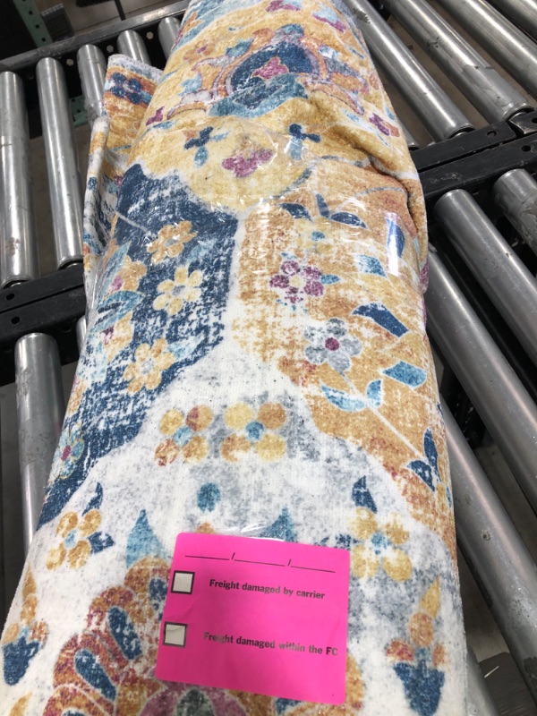 Photo 1 of Machine Washable Area Rug - Non-Slip & Safe Floor Rugs - Stain-Resistant Bedroom Rug - Comfortable Polyester Material Colorful Rug - Durable Modern Rugs for Living Room – Area Rug 8 x 10 Feet 8 x 10 Feet Multi Color