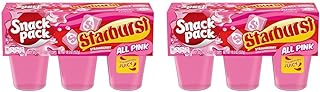 Photo 1 of Snack Pack Pink STARBURST Flavored Juicy Gels Cups, 3.25 oz, 6 Count (Pack of 2) EXP-JUN/04/2024
