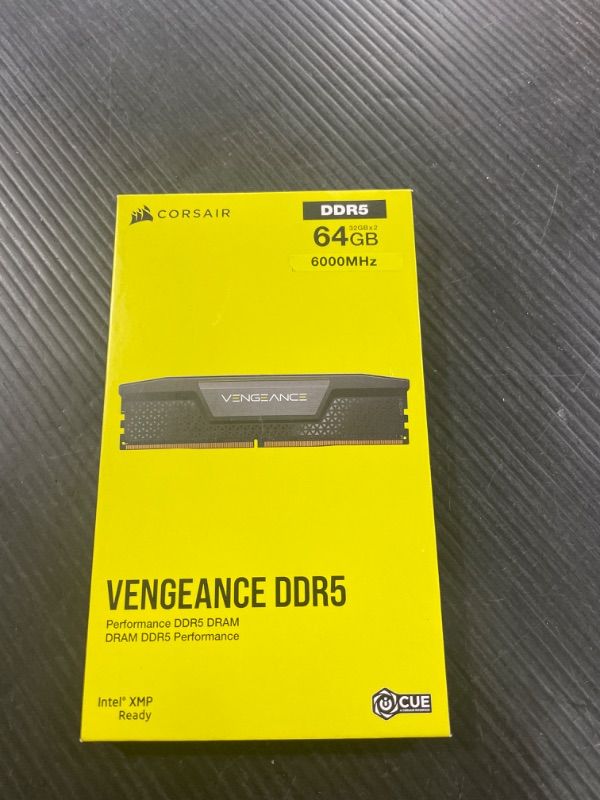 Photo 1 of CORSAIR VENGEANCE DDR5 RAM 64GB (2x32GB) 6000MHz CL40 Intel XMP iCUE Compatible Computer Memory - Black (CMK64GX5M2B6000C40) 64GB (2x32GB) Black