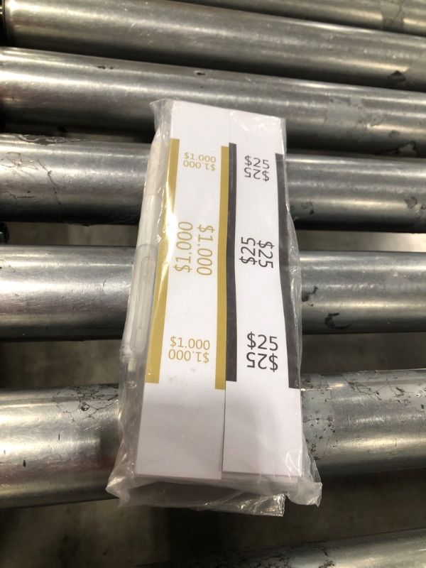 Photo 1 of Money Bands for Cash 600-PCS Self Adhesive Wrappers for Bills, Currency Sleeves for Prop Money with One White Pen(50 of Each-600 Assorted)