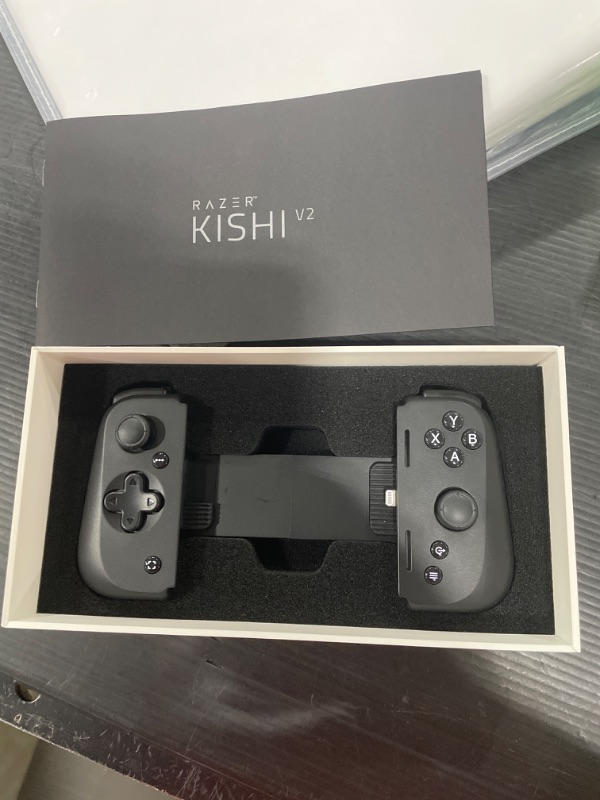 Photo 2 of Razer Kishi V2 Gaming Controller for Android & iPhone 15 Series (USB C): Console Quality Controls - Stream PC, Xbox, PlayStation Games on Phone, Mobile - Passthrough Charging - Virtual Controller Mode