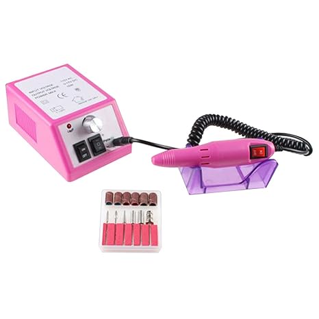 Photo 1 of Frcolor Electric Nail File Nail Art Drill Machine Kit Professional 20000 RPM Nail Polisher Manicure Pedicure Nail Glazing Machine (Pink)