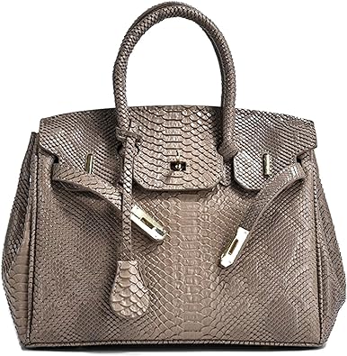 Photo 1 of Womens Leather Satchel Bags 12.2 * 5.9 * 9.8in Medium Shoulder Bag Top Handle Handbags Ladies Designer Purses
