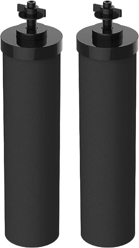 Photo 1 of Filterlogic NSF/ANSI 42&372 Certified Water Filter, Replacement for Berkey® BB9-2® Black Purification Elements and Berkey® Gravity Filter System, Pack of 2