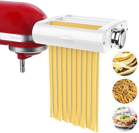 Photo 1 of Antree Pasta Maker Attachment 3 in 1 Set for KitchenAid Stand Mixers Included Pasta Sheet Roller, Spaghetti Cutter, Fettuccine Cutter Maker Accessories and Cleaning Brush