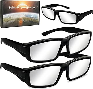 Photo 1 of Solar Eclipse Glasses - ISO 12312-2:2015(E) & CE Certified, Durable Plastic Eclipse Glasses for Direct Sun Viewing(3 Pack)