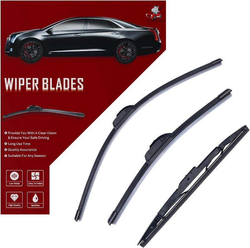 Photo 1 of 26 Inch + 16 Inch Windshield Wipers with 13 Rear Wiper Blade Replacement for Honda CRV CR-V 2016 2015 2014 2013 2012 Premium Seasons Durable Stable Wiper Blades——Pack of 3