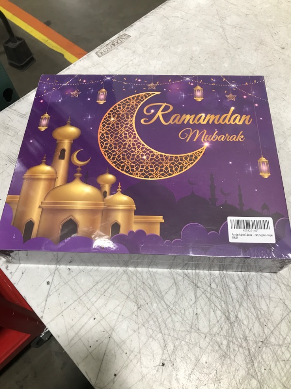 Photo 2 of Ramadan Advent Calendar with Drawers 2024, 30 Empty Boxes for 30 days, Eid Mubarak Coutdown Calendar Fillable Ramadan Gift, Islamic Art, Cardboard Number Storage Box, Ramadan Party Supplies - Purple