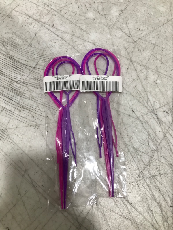 Photo 2 of 2 Pack -Topsy Tail Hair Tool Hair Pull Through Tool Hair Loop Styling Tool - Ponytail Maker French Braid Loop For Hair Styling Gifts For Women Who Have Everything - Braiding Hair Supplies