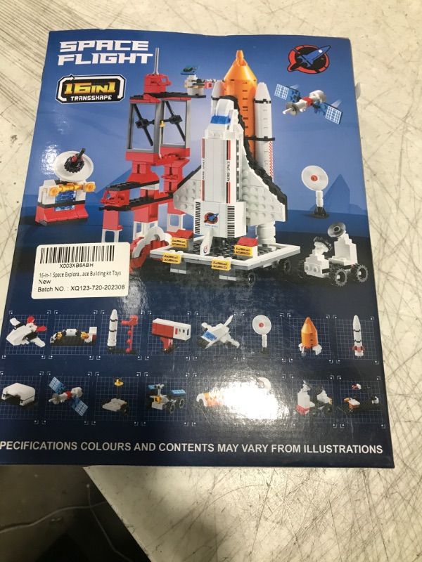 Photo 2 of 16 in 1 Space Rocket Launch Center Building Toy Set, STEM-Inspired Space Toy with Rocket, Launch Tower, Observatory, Control, Birthday Christmas Easter Gifts for 6 7 8 9 10 11 12 Year Old Boys 123-720