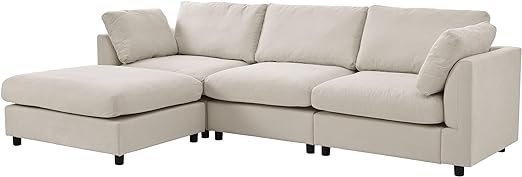 Photo 1 of (SECTION ONLY  DOES NOT COME WITH FULL COUCH!!!!) Deep Seat Convertible Sectional Sofa with Extra Wide Chaise Lounge Couch, Polyester Blend Upholstered Oversized Sofa - CORNER DETACHABLE SECTION ONLY  DOES NOT COME WITH FULL COUCH!!!!