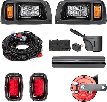 Photo 1 of LED Headlights and Tail Light Kits Compatible with Club Car DS 1993-up Gas & Electric Carts, 12V Street Legal Lights Kit with Turn Signal Wiring Harness