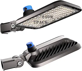 Photo 1 of Lightdot 240W LED Parking Lot Lights (36000lm Eqv 800W HPS) 5000K Parking Lot Lights Commercial with Photocell Outdoor LED Pole Lights-7yrs Warranty-2Pack (Coverage: 66~88Ft at Height:30~40Ft)