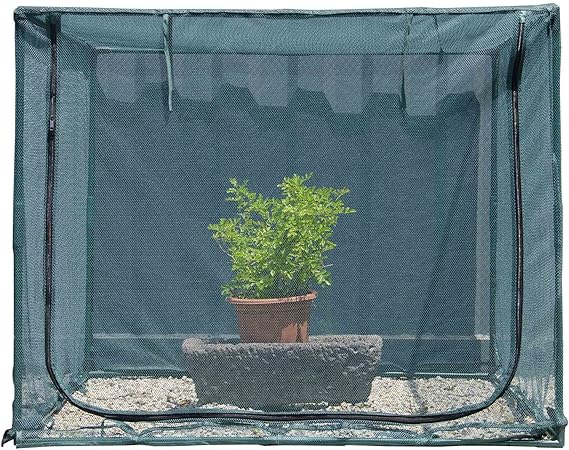 Photo 1 of Square 4'x4' Netting Cover 3.3FT Tall Crop Cage Pest Guard Cover for Vegetables Fruits Durable Plant Garden Net with 4 Stakes