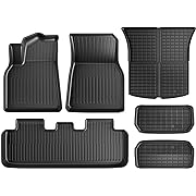 Photo 1 of Floor Mats for Tesla Model Y 2024-2020 All Weather TPE Cargo Liner Floor Mats and Cargo Trunk Mats Accessories (Set of 6 - Not Fit 7-Seat)
