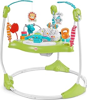 Photo 1 of Fisher-Price Baby Bouncer Fitness Fun Folding Jumperoo Activity Center with Lights Music and Gym Themed Toys, Folds For Storage
