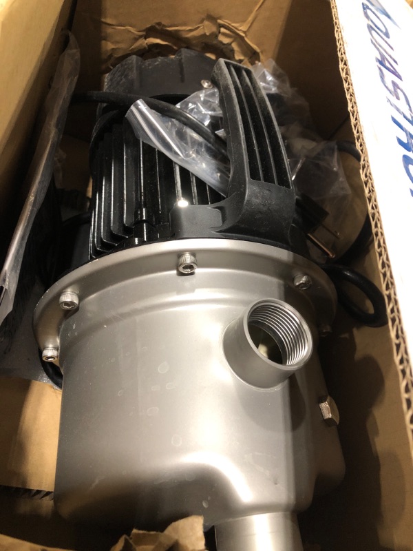 Photo 1 of Aquastrong 1.2HP Portable Shallow Well Pump Garden Pump, 1209GPH, 115V, Stainless Steel, Sprinkler Pump, Water Transfer Draining Irrigation Pump, for Lawn or Garden…